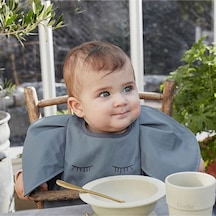 Cool Sugeçirmez Iskandinav Tarz Mama Önlüğü Details Gri