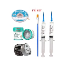 Best Krem Lehim 183 C 50gr Havya Uc Temizleyici Flux Lehim Toplama Cp-2515 Lehim Emme Teli Fırça Seti03