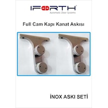 Fotoseli Inoks Full Cam Kapı Askısı / Cam Kağı Inoks Askıları