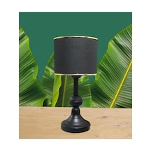 Cılındro Abajur Masa Lambası Siyah