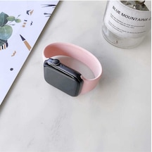 Apple Uyumlu Watch Ultra 49mm Kordon Krd-31 Solo Loop Medium Strap Kayış - Pembe