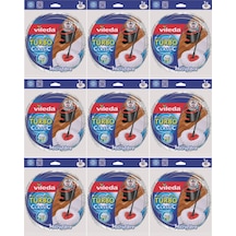 Vileda Turbo Yedek Mop Paspas Ucu (%100 Mikrofiber) (9 Lu Set)