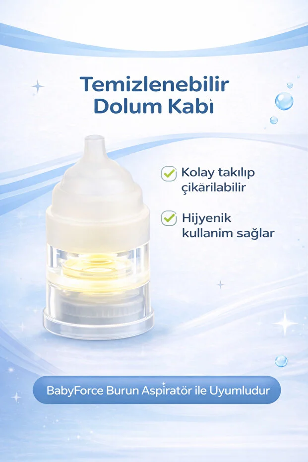 Babyforce Bf-45 Burun Aspiratör Uyumlu Dolum Kabı Kolay Temizlenebilir Hijyenik Hazne Babyforce Bf-45 Burun Aspiratör Uyumlu Dolum Kabı Kolay Temizlenebilir Hijyenik Hazne