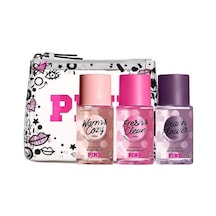 Victoria's Secret Pink Beach Flower + Fresh&Clean + Warm&Cozy Vücut Spreyi 3 x 75 ML