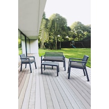 Prestij 2+1+1 Antrasit 4lü Bahçe Balkon Masa Takımı Antrasit - 225546652 Antrasit
