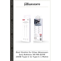 Özel Üretim Ev Cihaz Aksesuarı Şarj Kablosu Xo Nb-q298 240w Type-c To Type-c 1 Metre