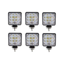 Off Road Beyaz Işık Sis Farı Lambası 16 Led Kare 12-24v 6 Adet
