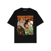 Adrift Travis Scott Siyah Oversize Unisex T-shirt Siyah