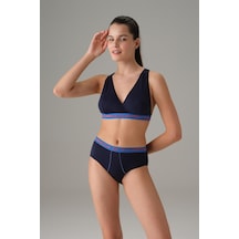 Doreanse Kadın Lacivert Bel Bantlı Boxer Model Külot - Slip 7151-lacıvert Lacivert
