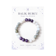 Balık Burçlarına Özel Doğaltaş Bileklik Mor - 928502436 Mor
