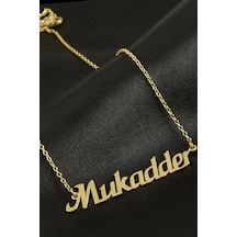 Mukadder İsimli Kolye Kişiye Özel Elk-bjtıeg Sarı