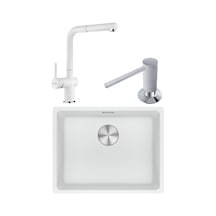 Franke Maris Mrg 110-52 Granit Eviye + Active Plus 2.0 Armatür + Bianco Sıvı Sabunluk Set 3'lü