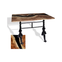 Çipa 3001 Döküm Ayak Masa 70x120 Cm - Werzalit, Wermodin Ve Allzalit Tabla - Epoxy Çok Renkli