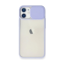 Apple iPhone Uyumlu 11 Kılıf Palm Buzlu Kamera Sürgülü Silikon - Lila İtdark31090