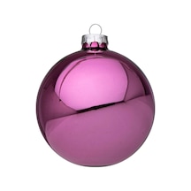 Parlak Mor Yılbaşı Topu 6 Adet Çap: 6Cm