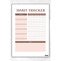 Alışkanlık Takibi - Habit Tracker - A5 Ebat - 50 Yaprak - Günlük Haftalık Planlayıcı - Planner Diğer