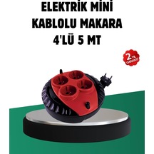 Mey İthalat Türkiye Üretimi 5 Metre 4 Prizli Kablolu Makara 0-2