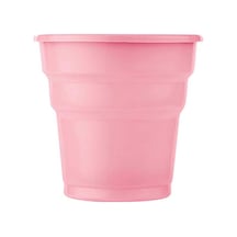 Roll-up Plastik Renkli Bardak Pembe 25 Adetli