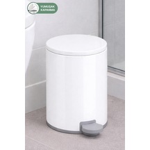 Cigo 3 Lt Banyo Mutfak Ofis Çelik Çöp Kovası - Beyaz