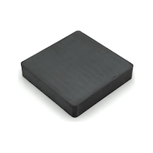 Çok Güçlü Kare Blok Ferrit Mıknatıs - Siyah Magnet 100X100X20 mm