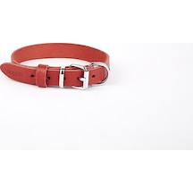 Doggie Deri El Yapımı Köpek Boyun Tasması 2x30-35 Cm Kırmızı Diğer