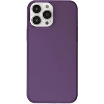 Newface Apple İphone 14 Pro Kılıf Pc Sert Şeffaf Kapak - Mor