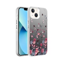Apple Uyumlu iPhone 14 Desenli Zore Silver Sert Kapak