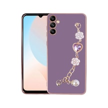 Zore Galaxy A34 Kılıf El Tutamaçlı Kamera Korumalı Ogaa Taka Silikon Kapak - Mor
