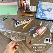 Novahub 48r Yuvarlak Pvc Şeffaf Tek Kullanımlık Masa Örtüsü - 36-44 İnç İçin Uygun Diğer