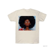 Tarzsokak Siyah Kızlar İğrenç Bebek Yüzü Meme T-shirt Erkekler Kadınlar Için % 100% Pamuk T Shirt Kısa Bej