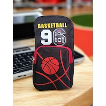Relaxion Üç Gözlü Greyhound Basketball Kırmızı Siyah Kalem Çantası/kalemlik 160 Açık Kırmızı