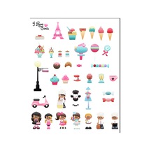 Cupcake, Dondurma Ve Paris Sticker Set