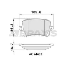Vw Golf 6 Arka Fren Balatasi 2009-2012 Braxıs Aa0050