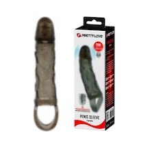 Hızlı Express Pretty Love Titreşimli 3 Cm Uzatmalı Silikon Penis Kılıfı Zenci Vibratör Dildo