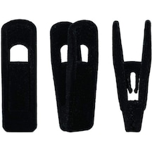 Black-20pcs Kaymaz Kadife Askılar Klipler Floklu Pantolon Ceket Elbise Pantolon Klip Tasarrufu Asma Kancaları Ev Ürünleri