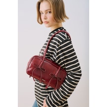 Manuka Lola Fiyonklu Baget Çanta Bordo Ss26cnt00033-26 Manuka Lola Fiyonklu Baget Çanta Bordo Ss26cnt00033-26