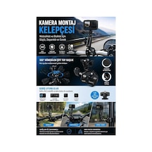 Motosiklet Bisiklet Gidon Kamera Montaj Metal Si 360 Döner Metal Tutucu Evimdeyokyok