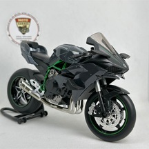 Kawasaki Ninja H2r 1:12 Diecast Motosiklet Modeli - Sesli Işıklı - Siyah Yeşil