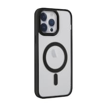 Apple iPhone Uyumlu  14 Pro Kılıf Room Magneticsafe Silikon -  Siyah