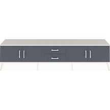 Arges Tv Ünitesi 2 Raflı 2 Çekmeceli 4 Kapaklı 220x30x51 Aytaşı-antrasit Antrasıt/antrasıt - Aytası