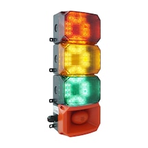 Mesan Ms 224.1.3.2.12-24vdc 3 Kat Küp Led Multifonksiyon 43 Ses Siren