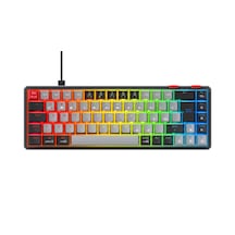 Rampage Yoru Mini Kırmızı Switch Kablosuz RGB Mekanik Oyuncu Klavyesi