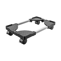 Maiyame Düzenleyebilir Bilgisayar Kasası Taşıyıcı - Hava Akışı Sağlayan, Kilitlebilir Tekerlekli, Yüksek Dayanıklı Abs+çelik Cpu Rafı Siyah