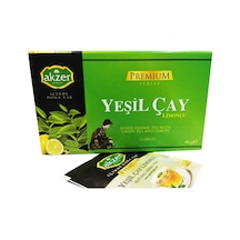 Akzer Premium Limonlu Yeşil Çay Karışık Bitki Süzen Poşet Çay 20 x 2 G