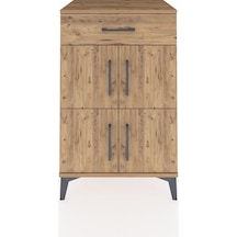 Hyperion Komodin Tek Raflı Tek Çekmeceli 4 Kapaklı 60x44x96 Ç... Çam