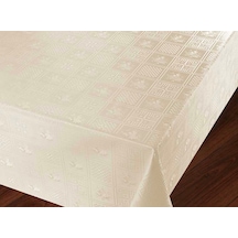 Pvc Astarlı Muşamba Masa Örtüsü Krem Kareli Desen