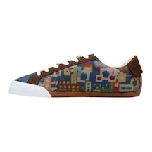 Kadın Vegan Deri Çok Renkli Sneakers - Anatolian Patterns Tasarım