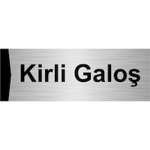 Kirli Galoş 10x20cm Gümüş Renk Metal Yönlendirme Levhası