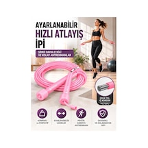 Ayarlanabilir Hızlı Atlama İpi Pembe