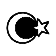 Ay Yıldız Motosiklet Siperlik Sticker 10 X 10 Cm